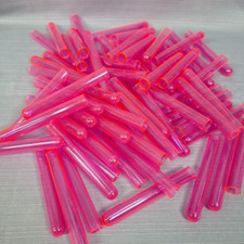 Neon Hot Pink Plastic Shot Glass Test Tubes 5" Lot of 70 Bar Party Drinking