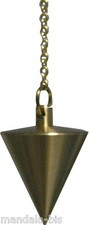 Gold Polished Brass Healer's Pendulum - Dowsthesia