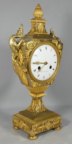 Pendule empire bronze doré - bronze,