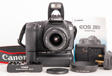 Canon EOS 20D + EF-S 18-55 II lens & BG-E2 Grip *Exc+ 8.2MP Digital SLR Camera