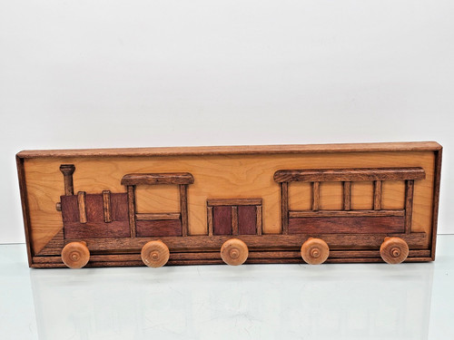 Wooden train coat - hanger, wood