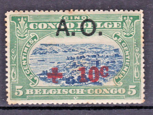 Timbre congo belge surcharge - timbre,