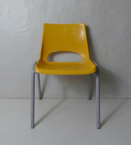 Chaise enfant plastique jaune - chaise,