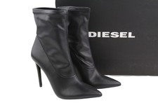 Diesel D-Yucca Ab Femme Chaussures EU38 Enduit Noir Talon Haut Bout Pointu