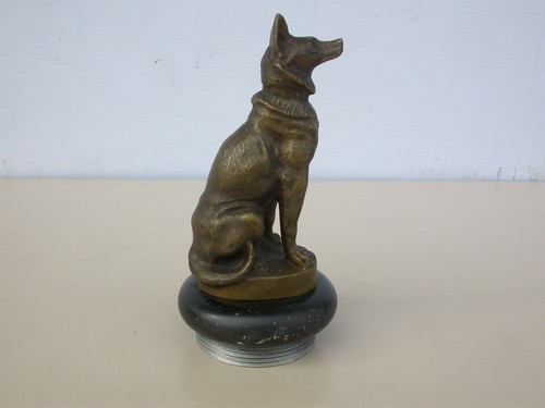 Chien bronze massif signé - chien,