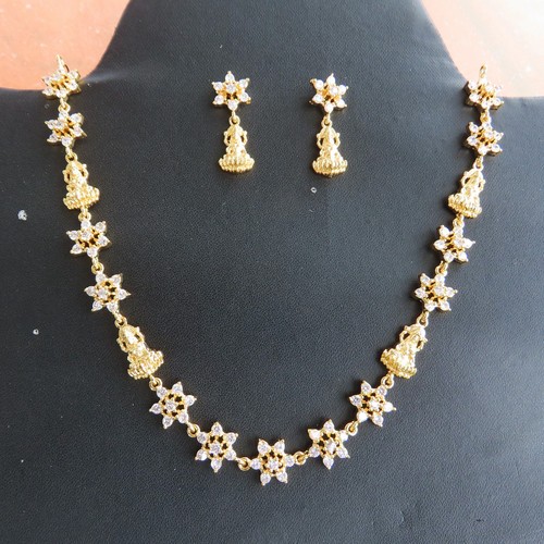 Parure collier fleurs plaqué - fleurs,