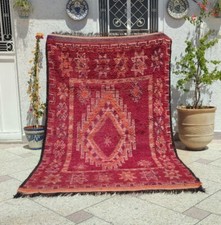 Vintage Handmade Moroccan Berber Rug Unique and Antique, Vintage Moroccan Rug