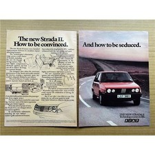 FIAT STRADA II MEMORABILIA Original 2 part motoring press advert from 1983 - the