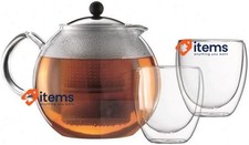 Bodum Assam Set Thé Presse (1.5 L / 1449ml) Et Verres Brillant - Français