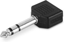 Adaptateur Jack-Jack, Mâle, 2 x 3,5 mm Raccord Jack vers 1 x 6,3 mm Jack-