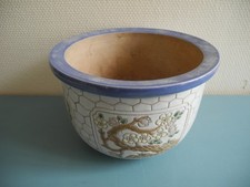ancien pot fleur céramique jardinière déco vintage ceramic flower pot Keramik