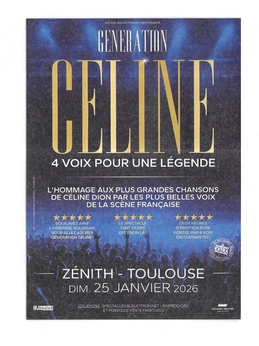 Rare flyer celine dion - rare,