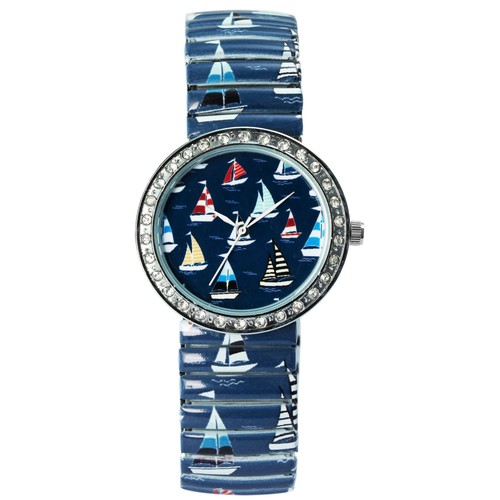 Montre femme acier bleu marine