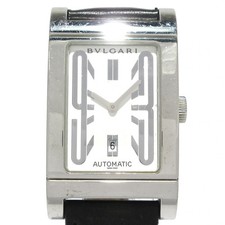 Auth BVLGARI Rettangolo RT45S L**** Black Unisex Wrist Watch