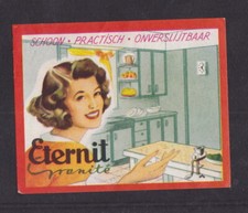 Ancienne étiquette de paquet  Allumettes Belgique BN129376 Eternit Femme  