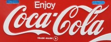 Vintage Coca-Cola Advertising Metal License Plate USA 1960's Sheet Metal