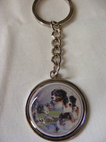Porte clés métal chien - en,