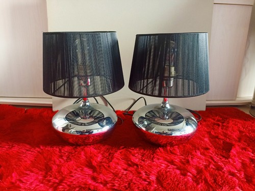 Lampes chevet chromées - 2,