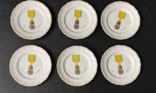 6 ASSIETTE A DESSERT PATRIOTIQUE MEDAILLE VALEUR ET DISCIPLINE KG LUNEVILLE