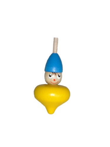 Toupie jaune dans sac - un,