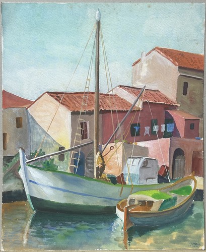 Vintage original watercolor - vintage,
