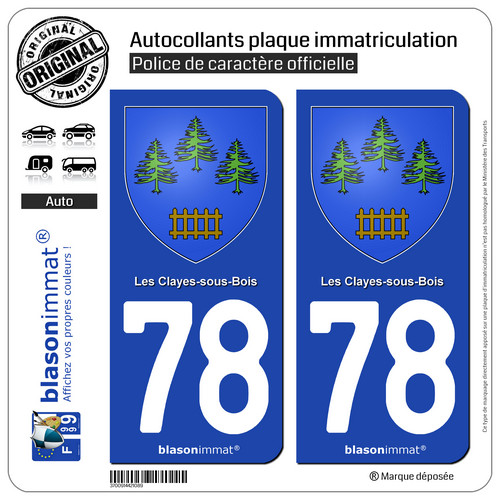 Blasonimmat plaque auto 78 - 2,