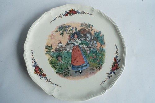 Plat faïence sarreguemines - plat,