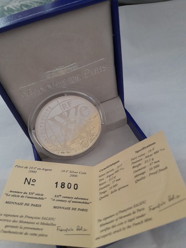 Pièce argent 10f siècle - le,