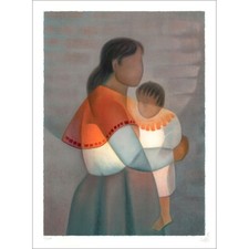 TOFFOLI Louis - Lithographie originale "Tendresse Maternelle" 76x56cm - 1985