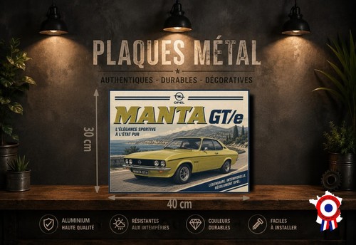 Plaque métal vintage opel - plaque,
