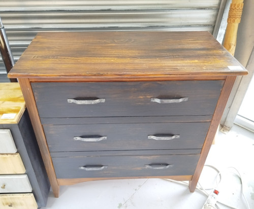 Commode industrielle bois - commode,