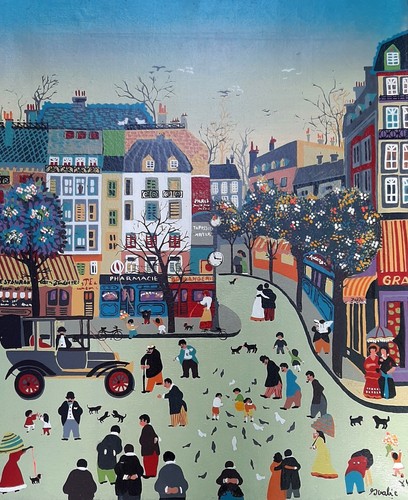 Tableau naïf paris - tableau,