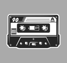 VINTAGE AUDIO CASSETTE STEREO OLD SCHOOL STICKER STICKER AB200