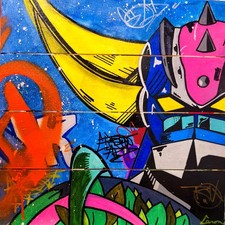 Tableau Street art sur bois