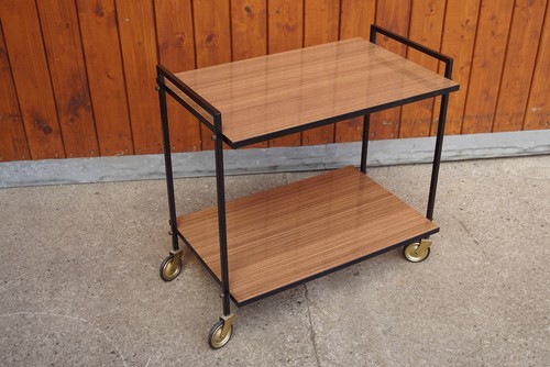 Desserte chariot thé noyer - chariot, de