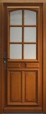 Porte D'entrée Bois Vitrée