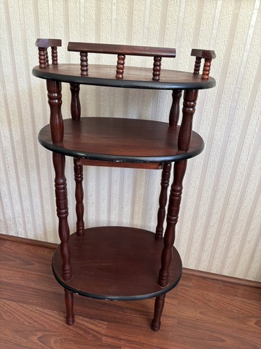Vintage oval cherry wood - vintage,