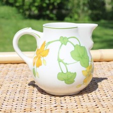 Vintage Villeroy & Boch Geranium Glass Porcelain Milk Pot / Creamer