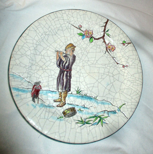 Gien ancienne assiette emaux - gien,