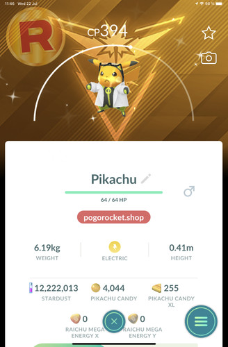 Shiny pikachu prof willow - prof,