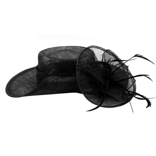 Chapeau fleur disk plume - chapeau,