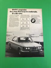 BMW 2000 CS ORIGINAL VINTAGE PRINT AD ADVERTISEMENT PRINTED A1