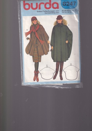Patron burda 8247 poncho - ,