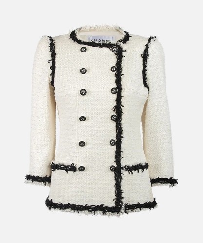 Veste tweed blanche à - tweed,