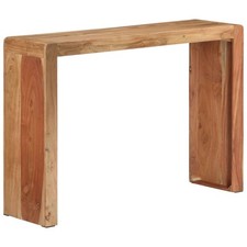 Table Console Meuble Salle de Séjour Entrée Marron Bois d'Acajou Massif vidaXL