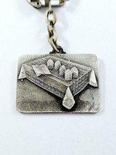 KEYCHAIN - WEAVING MUSTET tablecloths ORTHEZ - decoration TABLES household arts 1960s -