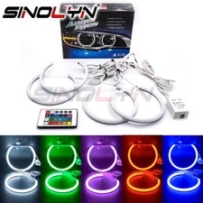 RGB LED Cotton Angel Eyes Halos Rings For BMW 3 Series E46 Halogen Headlight DIY