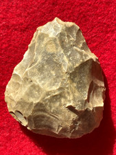 Beau Biface cordiforme Moustérien en silex - Paléolithique supérieur France