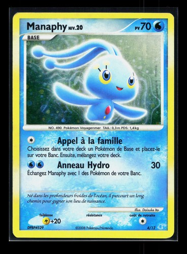 Carte pokémon manaphy 12 - pokémon, 4/12