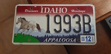 plaque immatriculation américaine Idaho Usa american license plate Appaloosa